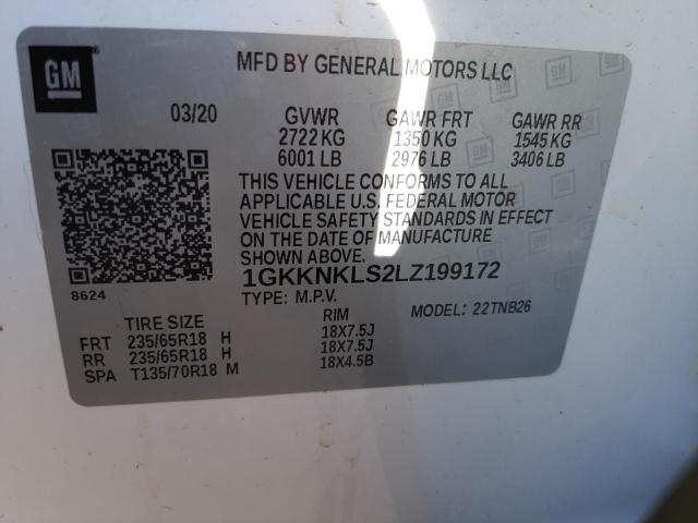 Photo 10 from auction – 2020 GMC ACADIA SLE with VIN 1GKKNKLS2LZ199172