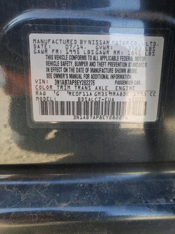 Photo 10 from auction – 2014 NISSAN SENTRA S with VIN 3N1AB7AP8EY282276