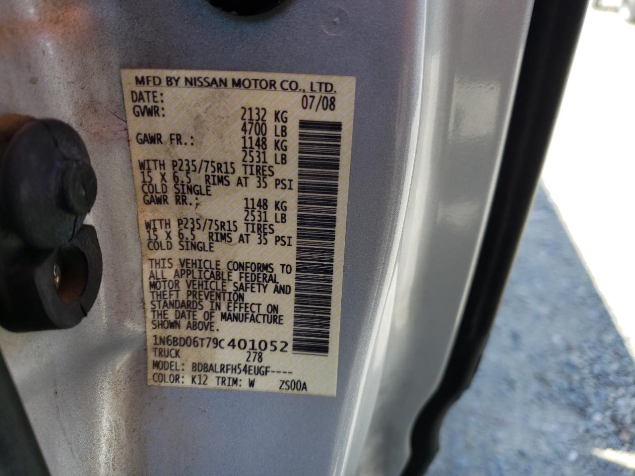 Photo 10 from auction – 2009 NISSAN FRONTIER K with VIN 1N6BD06T79C401052