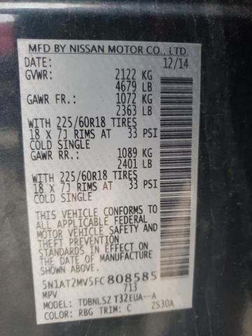 Photo 10 from auction – 2015 NISSAN ROGUE S with VIN 5N1AT2MV5FC808585