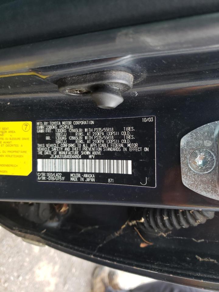Photo 10 from auction – 2004 LEXUS RX 330 with VIN JTJHA31U840044804