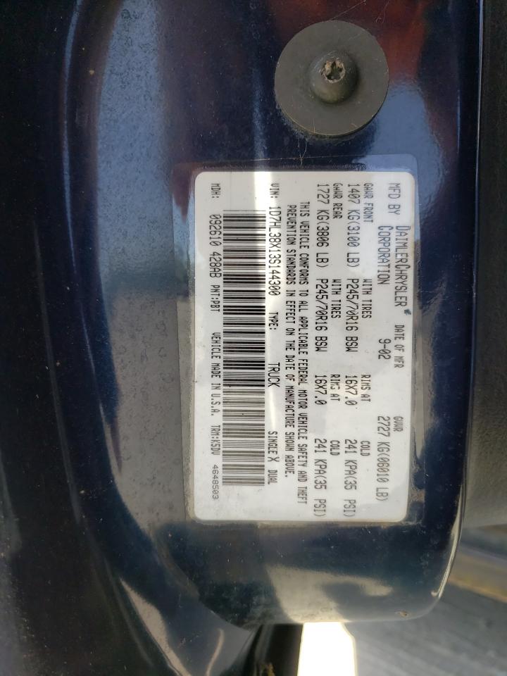 Photo 10 from auction – 2003 DODGE DAKOTA QUA with VIN 1D7HL38X13S144300