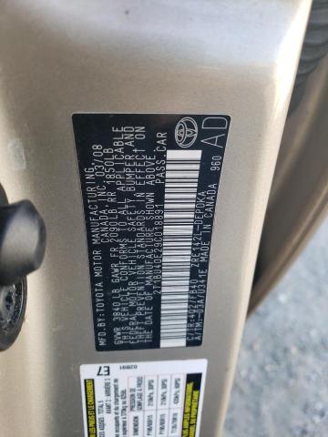 Photo 10 from auction – 2009 TOYOTA COROLLA BA with VIN 2T1BU40E29C018891