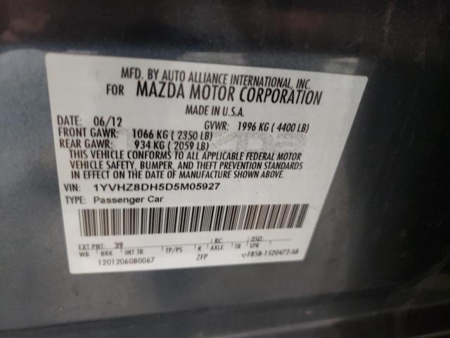 Photo 10 from auction – 2013 MAZDA 6 TOURING with VIN 1YVHZ8DH5D5M05927
