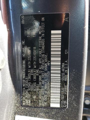 Photo 10 from auction – 2021 TOYOTA HIGHLANDER with VIN 5TDHZRAH8MS033509