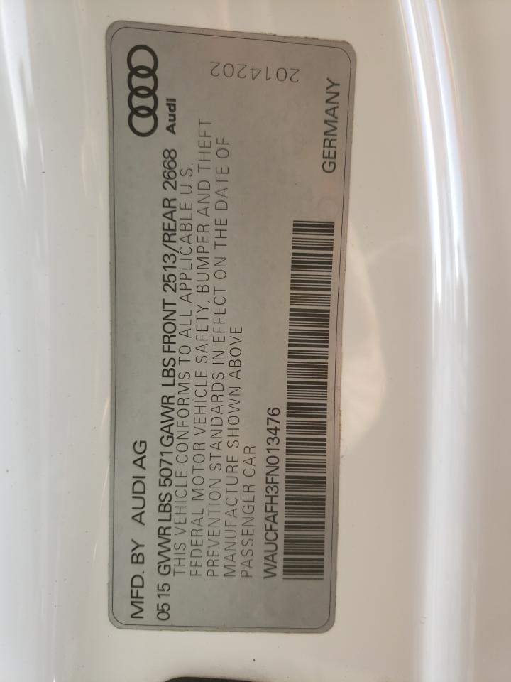 Photo 10 from auction – 2015 AUDI A5 PREMIUM with VIN WAUCFAFH3FN013476