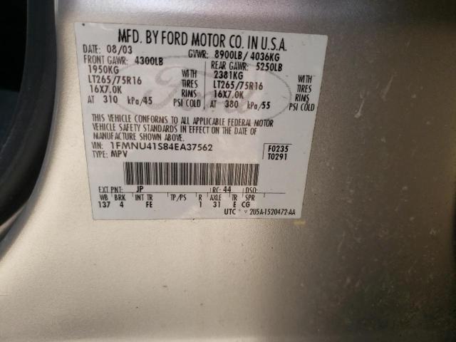 Photo 10 from auction – 2004 FORD EXCURSION with VIN 1FMNU41S84EA37562