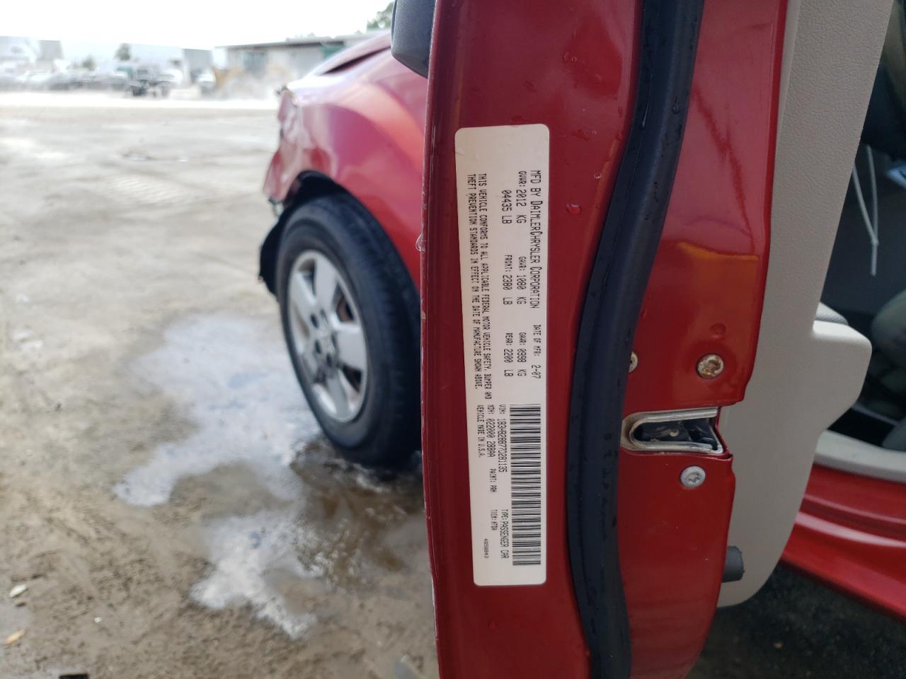 Photo 10 from auction – 2007 DODGE CALIBER with VIN 1B3HB28B77D281135