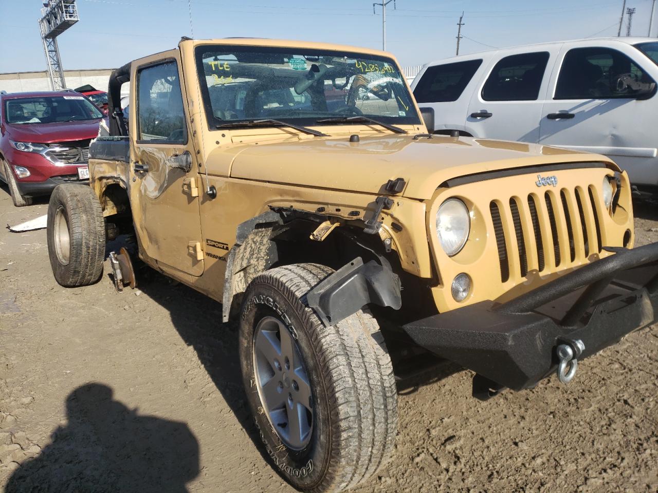 JEEP WRANGLER S 2014 with VIN 1C4AJWAG8EL201439 - Photo from auction
