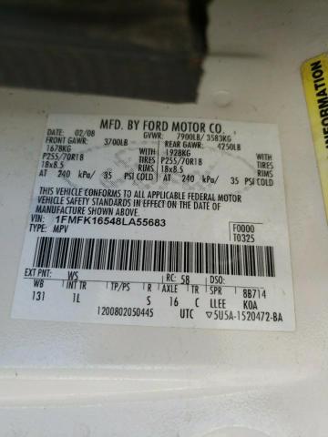 Photo 10 from auction – 2008 FORD EXPEDITION with VIN 1FMFK16548LA55683