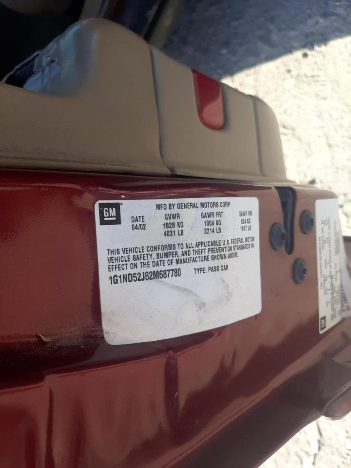 Photo 10 from auction – 2002 CHEVROLET MALIBU with VIN 1G1ND52J82M687780