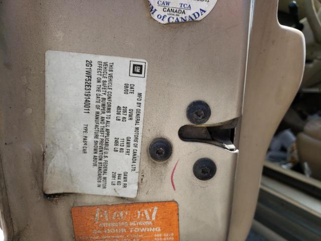 Photo 10 from auction – 2001 CHEVROLET IMPALA with VIN 2G1WF52E319140011