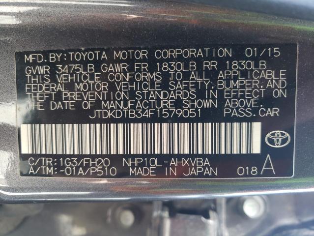 Photo 10 from auction – 2015 TOYOTA PRIUS C with VIN JTDKDTB34F1579051