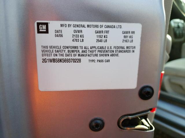 Photo 10 from auction – 2006 CHEVROLET IMPALA LS with VIN 2G1WB58K569370228