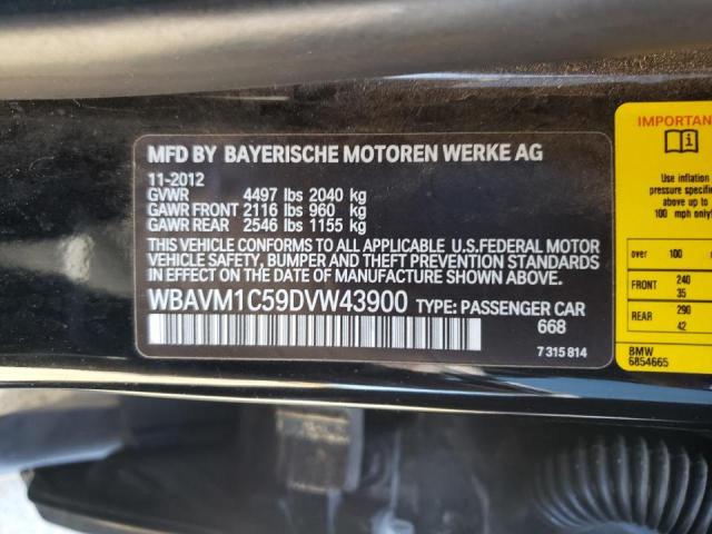 Photo 10 from auction – 2013 BMW X1 SDRIVE2 with VIN WBAVM1C59DVW43900