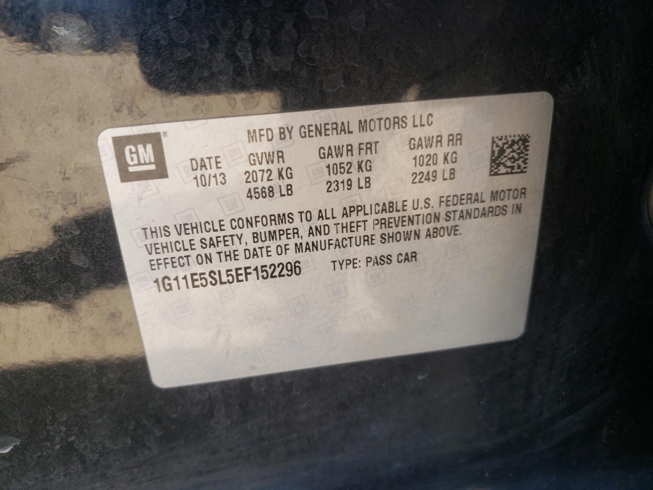 Photo 10 from auction – 2014 CHEVROLET MALIBU 2LT with VIN 1G11E5SL5EF152296