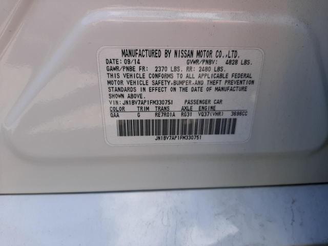 Foto 1 de la subasta – 2015 INFINITI Q50 BASE con VIN JN1BV7AP1FM330751