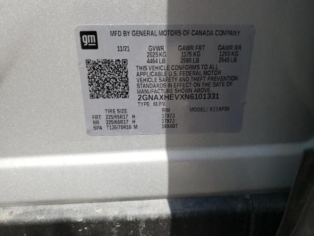 Photo 10 from auction – 2022 CHEVROLET EQUINOX LS with VIN 2GNAXHEVXN6101331