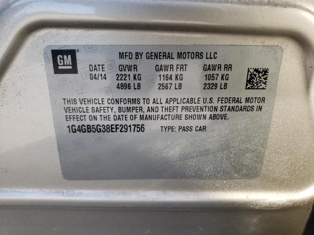 Photo 10 from auction – 2014 BUICK LACROSSE with VIN 1G4GB5G38EF291756