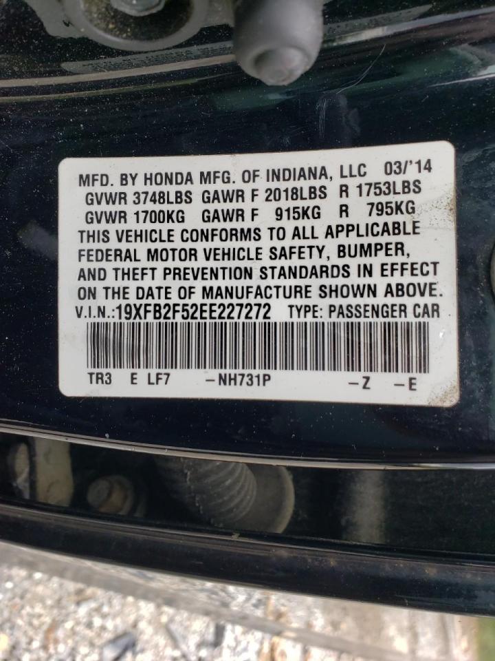 Photo 10 from auction – 2014 HONDA CIVIC LX with VIN 19XFB2F52EE227272