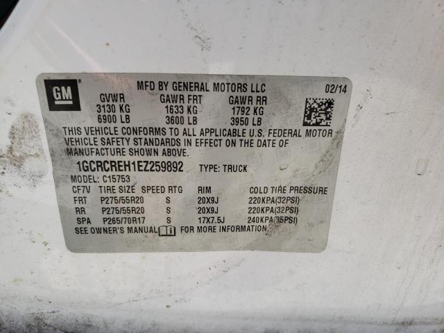 Photo 10 from auction – 2014 CHEVROLET SILVERADO with VIN 1GCRCREH1EZ259892