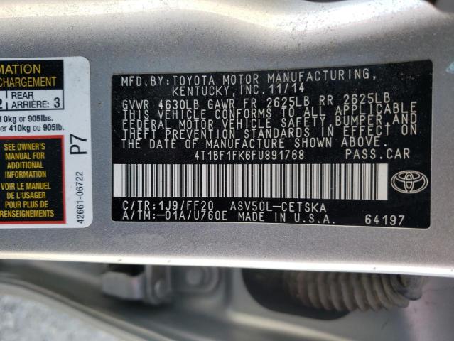 Photo 10 from auction – 2015 TOYOTA CAMRY LE with VIN 4T1BF1FK6FU891768