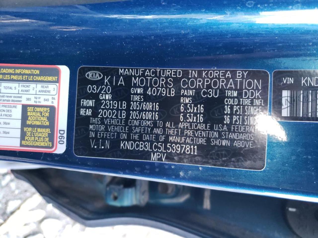 Photo 10 from auction – 2020 KIA NIRO LX with VIN KNDCB3LC5L5397811