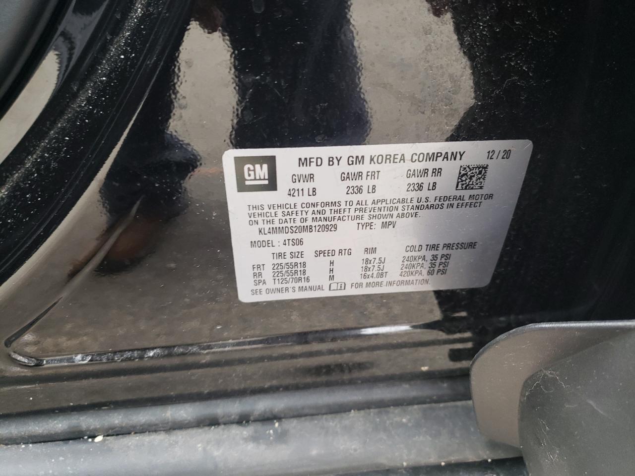 Photo 20 from auction – 2021 BUICK ENCORE GX with VIN KL4MMDS20MB120929