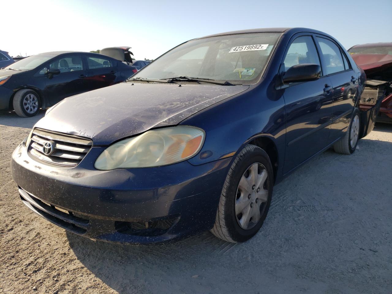 Photo 2 from auction – 2003 TOYOTA COROLLA CE with VIN JTDBR32E130039600