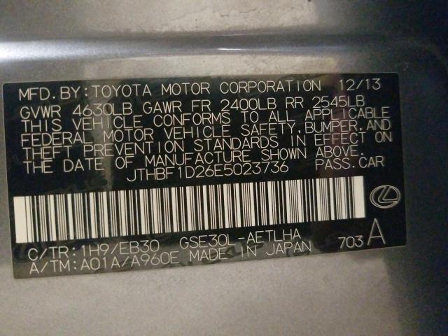 Photo 10 from auction – 2014 LEXUS IS 250 with VIN JTHBF1D26E5023736