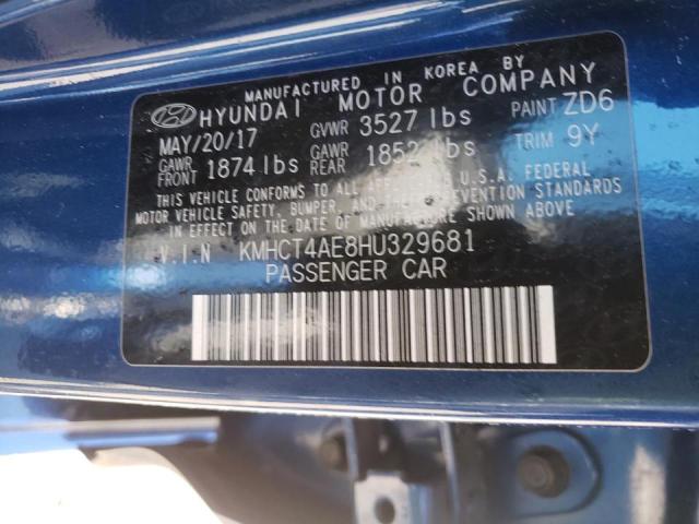 Photo 10 from auction – 2017 HYUNDAI ACCENT SE with VIN KMHCT4AE8HU329681