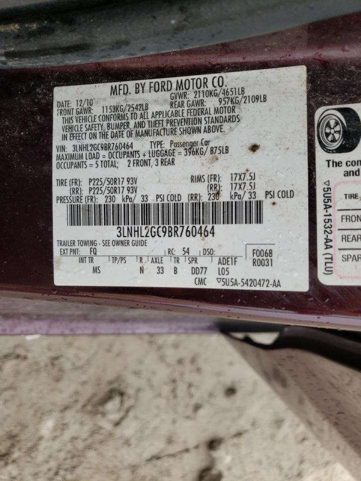 Photo 10 from auction – 2011 LINCOLN MKZ with VIN 3LNHL2GC9BR760464