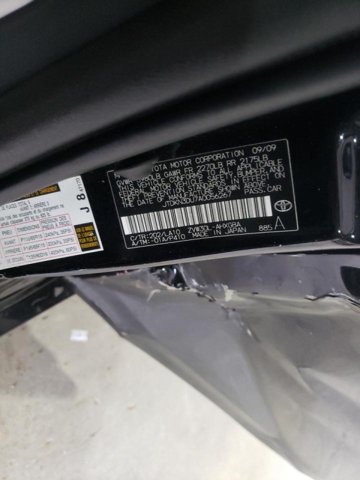 Photo 10 from auction – 2010 TOYOTA PRIUS with VIN JTDKN3DU7A0056267