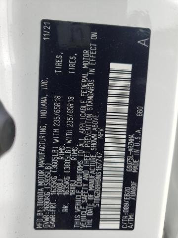 Photo 10 from auction – 2022 TOYOTA HIGHLANDER with VIN 5TDGZRBH9NS167747