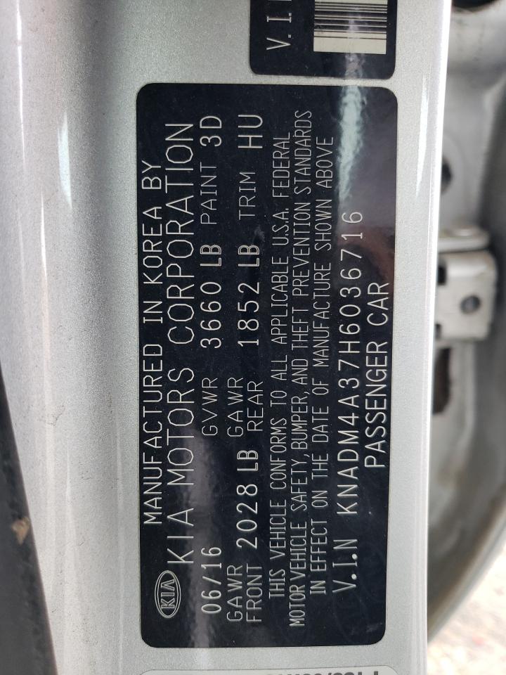 Photo 10 from auction – 2017 KIA RIO LX with VIN KNADM4A37H6036716