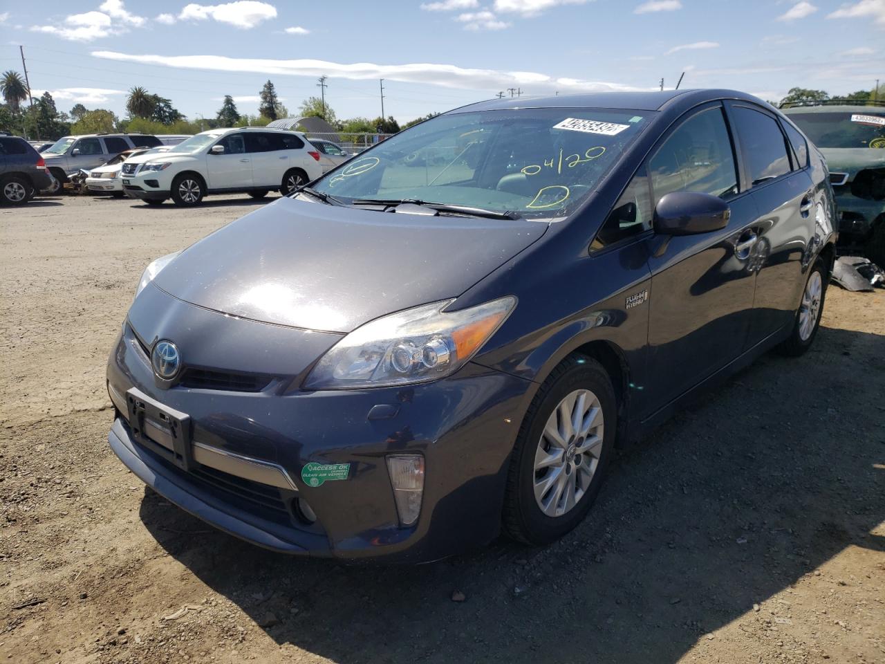 Photo 2 from auction – 2012 TOYOTA PRIUS PLUG with VIN JTDKN3DP6C3006441