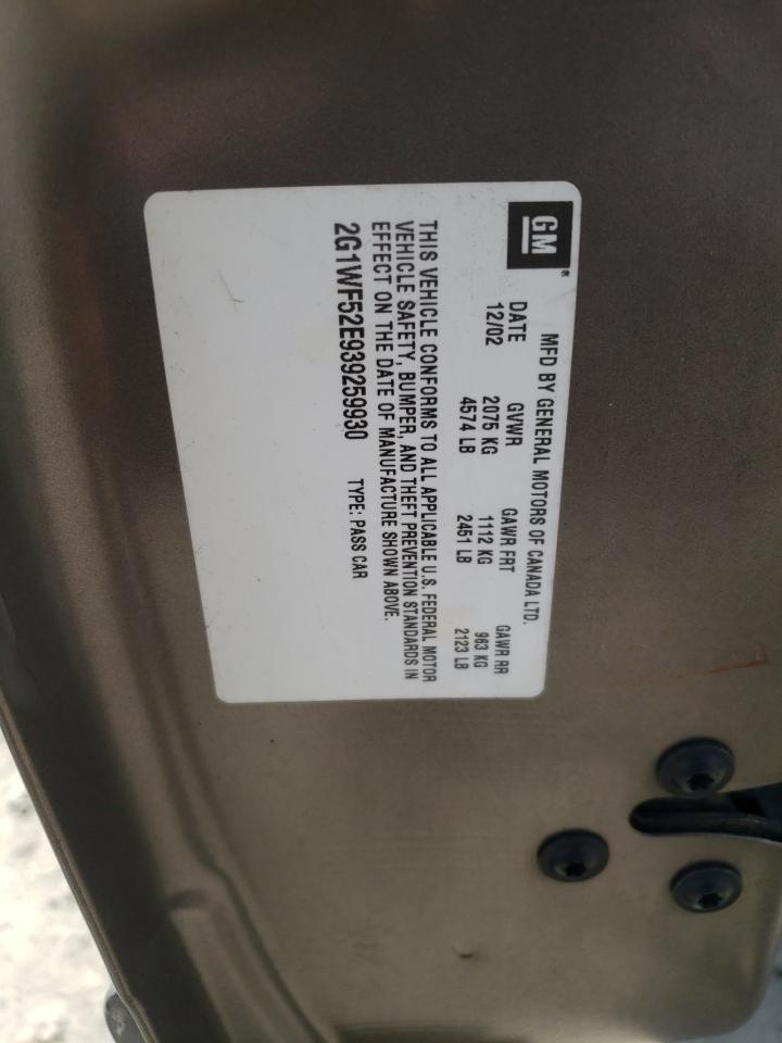 Foto 10 de la subasta – 2003 CHEVROLET IMPALA con VIN 2G1WF52E939259930