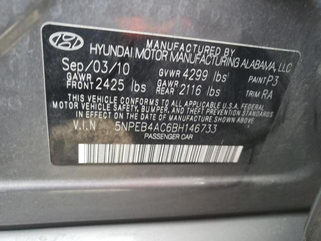 Photo 10 from auction – 2011 HYUNDAI SONATA GLS with VIN 5NPEB4AC6BH146733