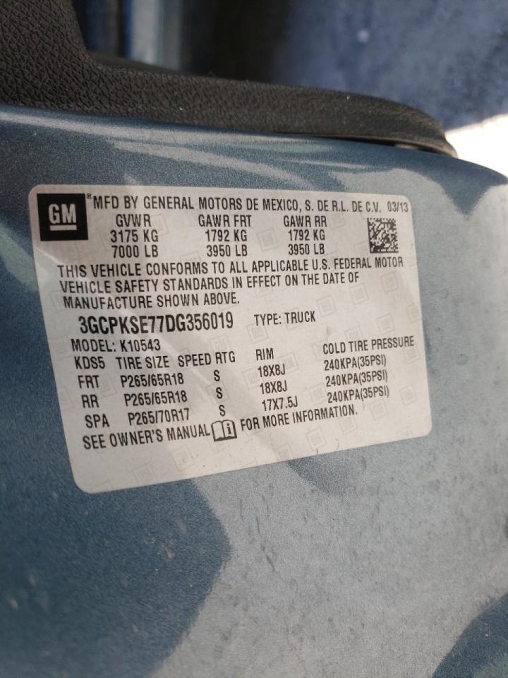 Photo 10 from auction – 2013 CHEVROLET SILVERADO with VIN 3GCPKSE77DG356019