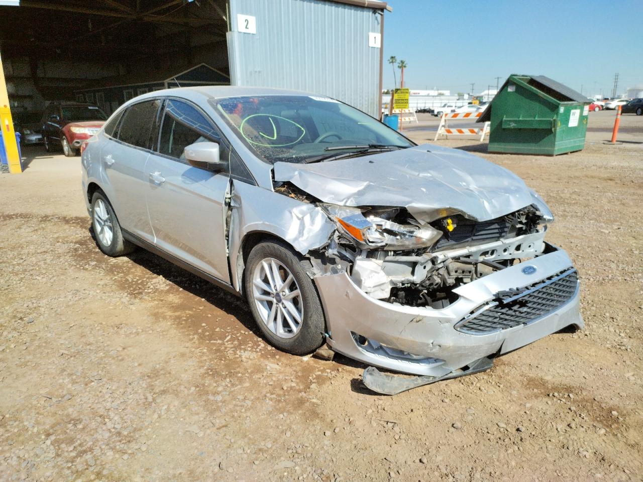 FORD FOCUS SE 2018 with VIN 1FADP3F2XJL230707 - Photo from auction