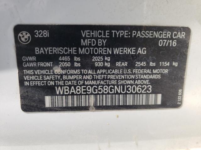 Photo 10 from auction – 2016 BMW 328 I SULE with VIN WBA8E9G58GNU30623