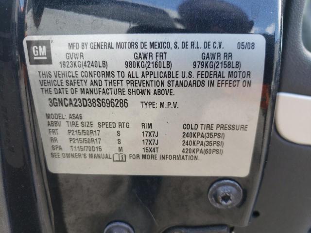 Photo 10 from auction – 2008 CHEVROLET HHR LT with VIN 3GNCA23D38S696286