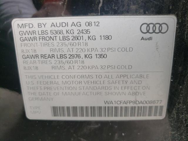Photo 10 from auction – 2013 AUDI Q5 PREMIUM with VIN WA1CFAFP9DA008677