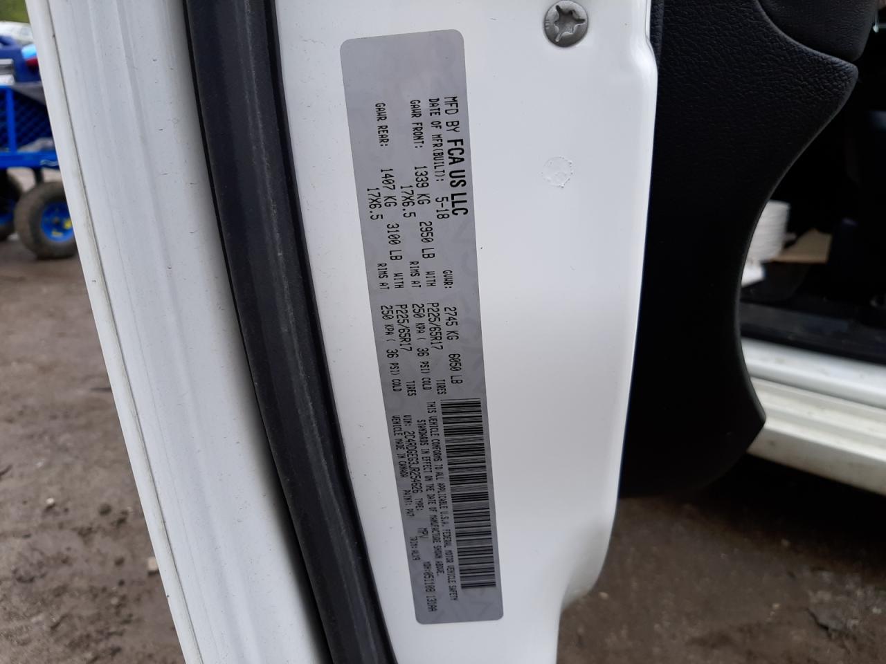 Photo 10 from auction – 2018 DODGE GRAND CARA with VIN 2C4RDGEG3JR254626