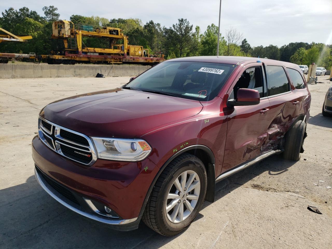 Photo 2 from auction – 2020 DODGE DURANGO SX with VIN 1C4RDHAG5LC329754