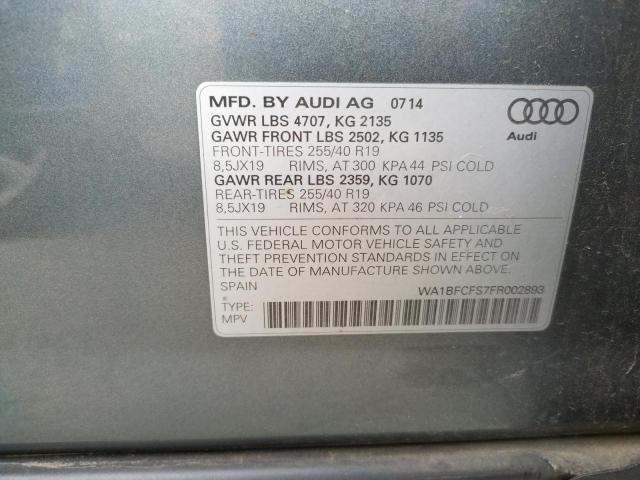 صورة رقم 10 من المزاد - 2015 AUDI Q3 PREMIUM مع VIN WA1BFCFS7FR002893