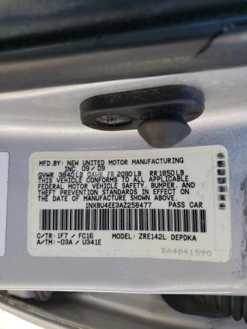 Photo 10 from auction – 2010 TOYOTA CORROLA with VIN 1NXBU4EE3AZ258477