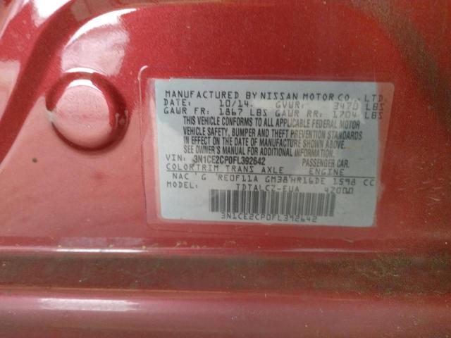 Photo 10 from auction – 2015 NISSAN VERSA NOTE with VIN 3N1CE2CP0FL392642