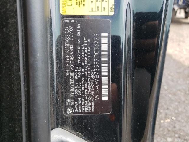 Photo 10 from auction – 2007 BMW 335 I with VIN WBAWB73597P036773