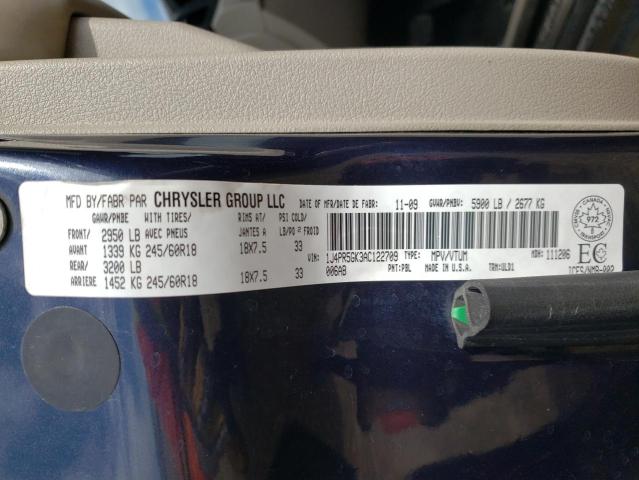 Photo 10 from auction – 2010 JEEP GRAND CHER with VIN 1J4PR5GK3AC122709